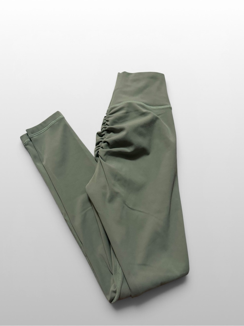 Curves & Combat Boots Scrunch Butt Sage Green High Rise Leggings Small